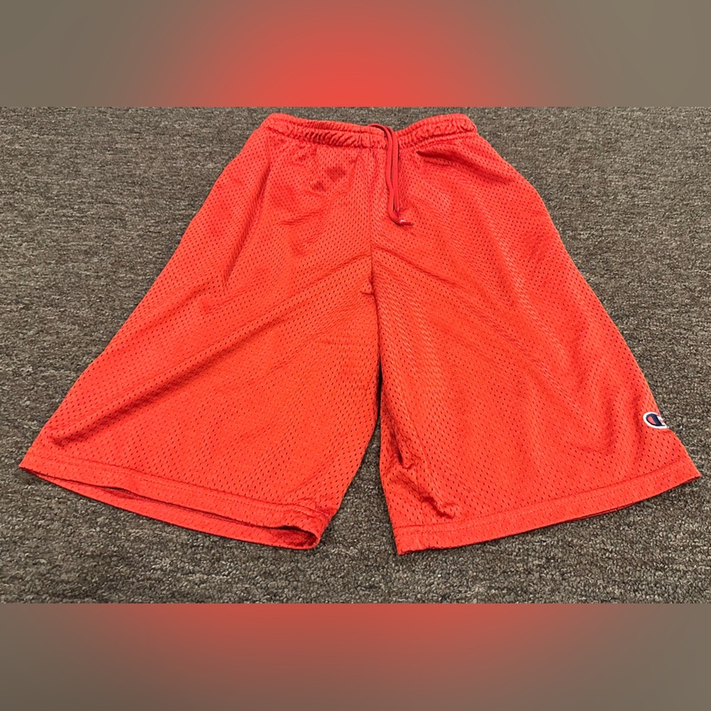 EUC! Large Champion Red Mesh Boys Kids Shorts